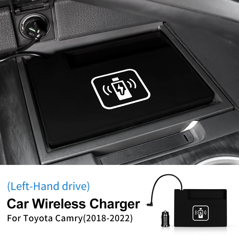 

Автомобильное беспроводное зарядное устройство для Toyota Camry 2018 2019 2020 2021 2022 Мобильный телефон Быстрая зарядка Держатель 15 Вт Зарядное устройство Плата Аксессуары