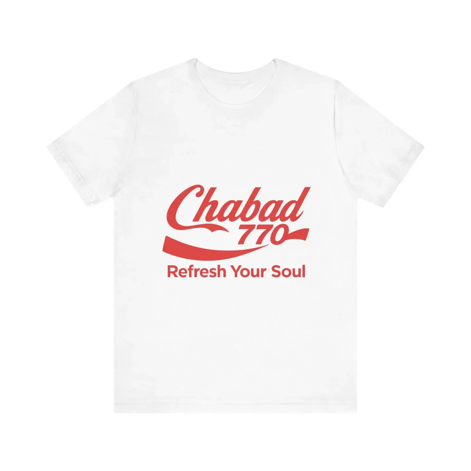 Фото Футболка Chabad 770 Refresh Your Soul, винтажная, с графическим принтом, модная, стильная, дизайнерская одежда в уличном стиле, мягкая, слегка тонкая. №1