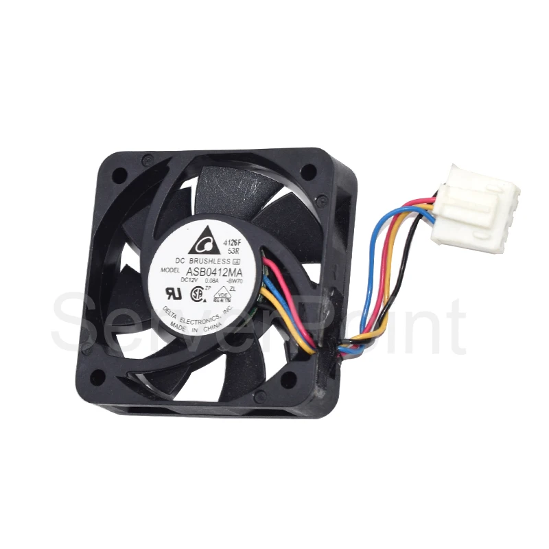 Кулер для DELTA ASB0412MA, постоянный ток 12 В, 0,08 а, 40x40x10 мм, четыре контакта, 4010 дюйма, 4 см, квадратный бесщеточный вентилятор постоянного тока