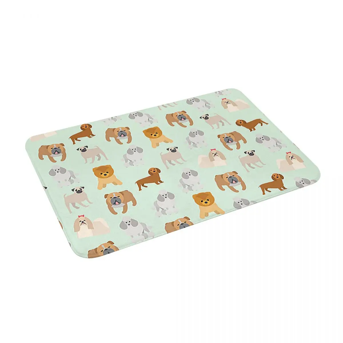 

Cartoon Dogs 24" X 16" Non Slip Absorbent Memory Foam Bath Mat for Home Decor/Kitchen/Entry/Indoor/Outdoor/Living Room
