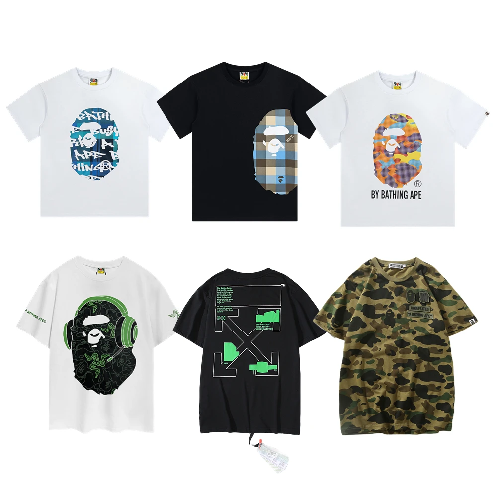 

Men Clothing Casual Letters Round Neck T-shirt Men and Women Couples Loose Short-sleeved T Shirt Cotton Short Sleeve