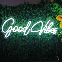 Neon Light Sign Good Vibes Only Led Letter Neon Lamp Illuminate For Bar Ktv Snack Shop Game Room Bedroom Party Wall Decoration