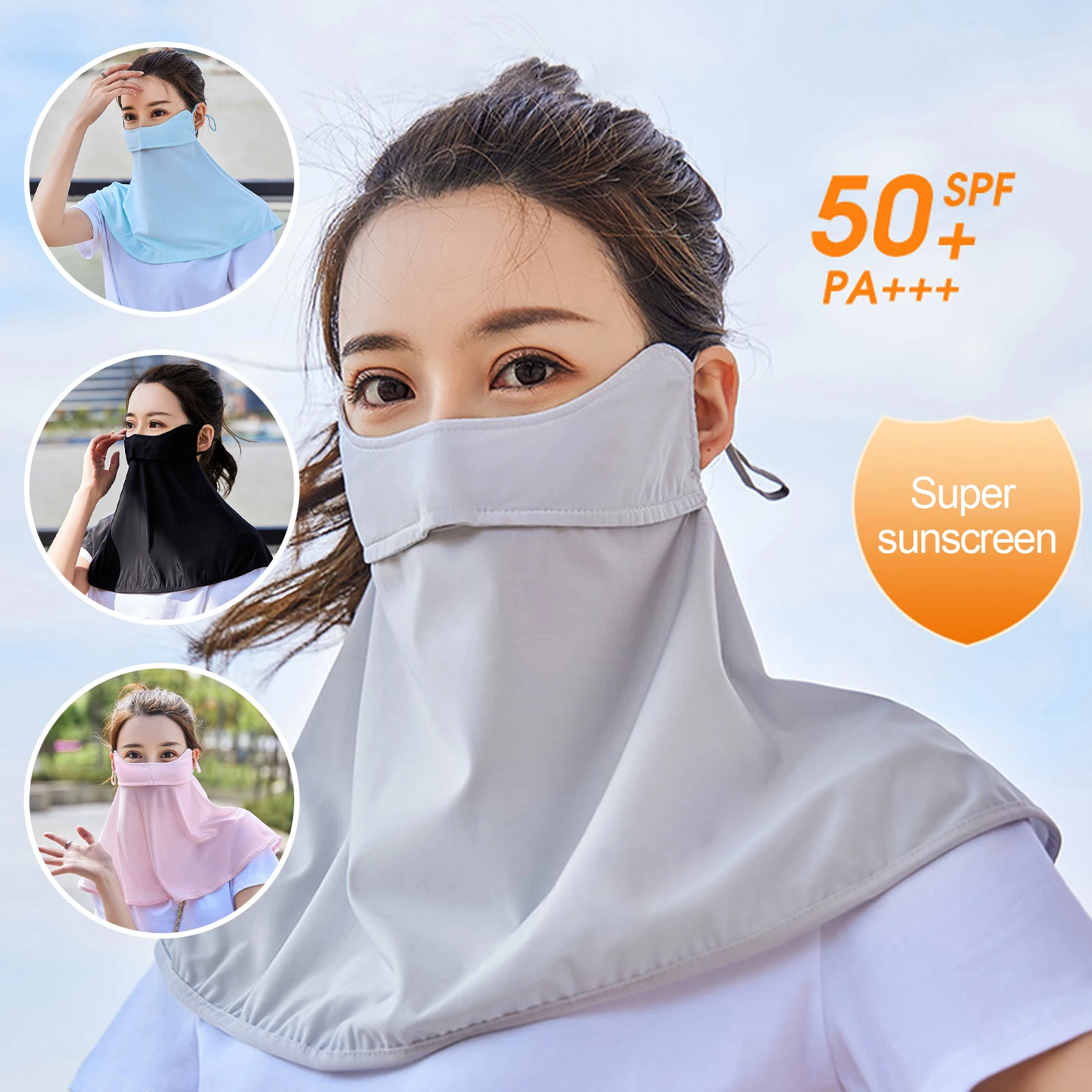 

Ice Silk Sunscreen Headwear UV Protection Breathable Bicycle Motorcycle Riding Windproof Dust Scarf Golf Headgear Face Mask