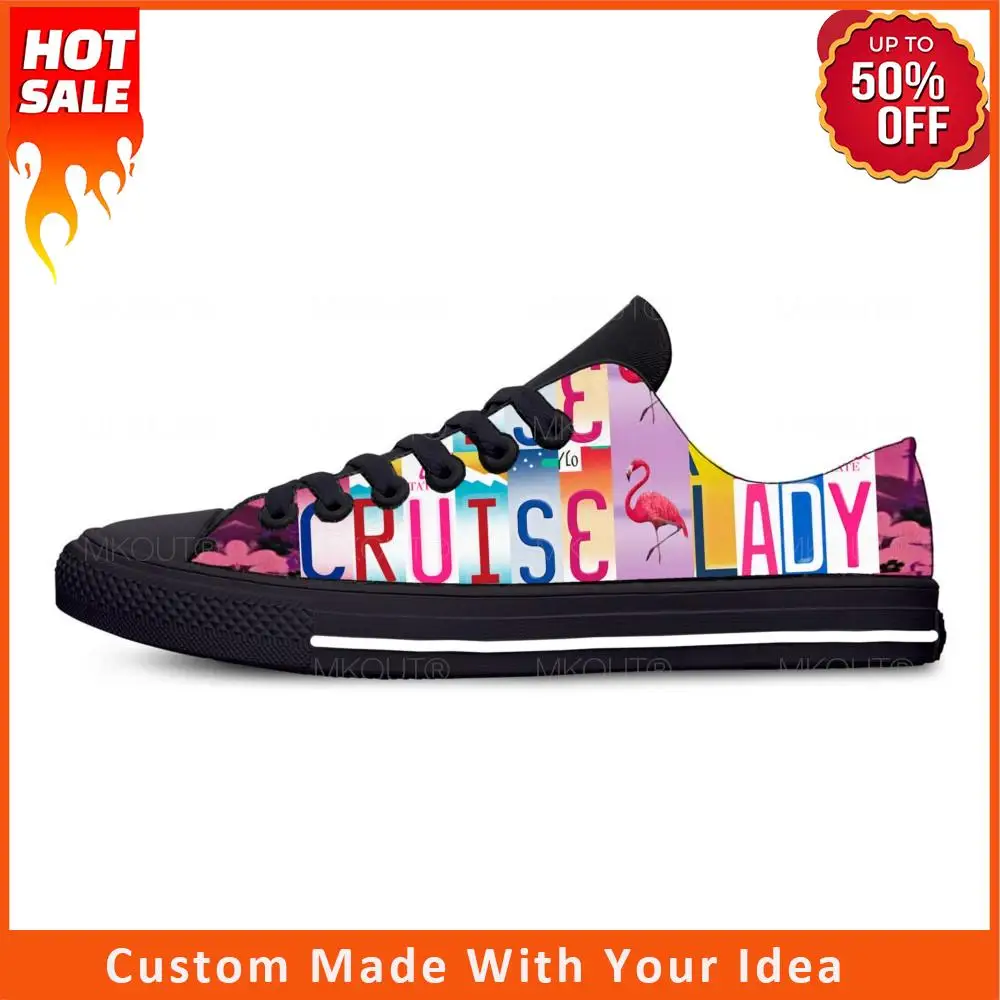 

Cruise Lady Flamingos Low Top Sneakers Mens Womens Teenager Casual Shoes Canvas Running Shoe 3D Print Designer Lightweight shoe