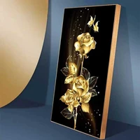 chenistory large size painting by numbers golden rose acrylic paint number painting diy crafts on canvas painting for wall art 6