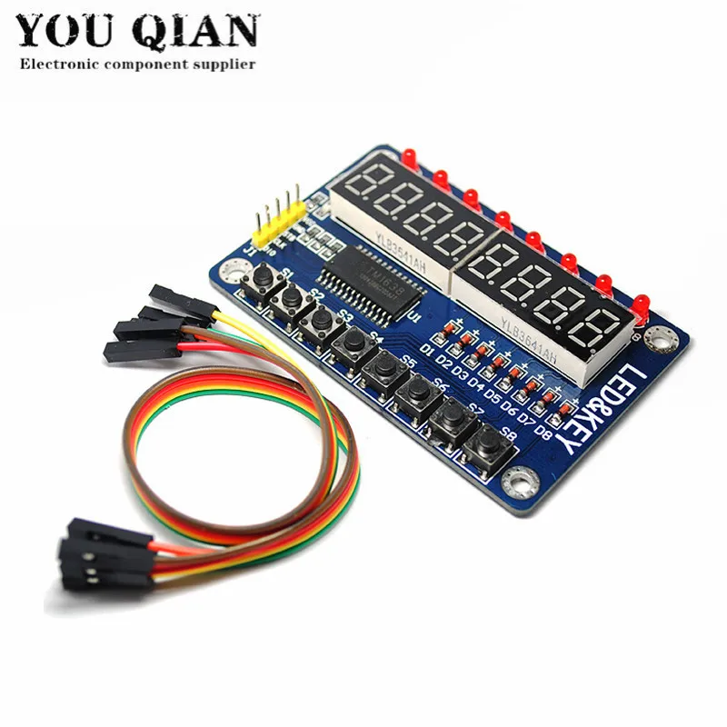 Модуль TM1638 ключ дисплея для AVR Arduino новая 8-битная светодиодный вая Светодиодная