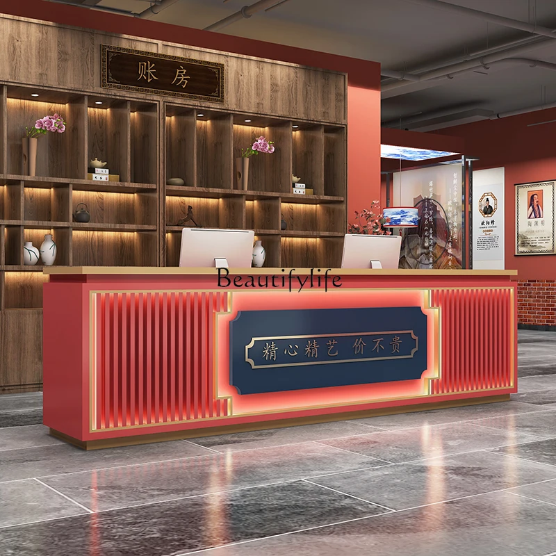 Новый китайский стиль Guochao касса для отеля ванна ног элитный магазинный шкаф