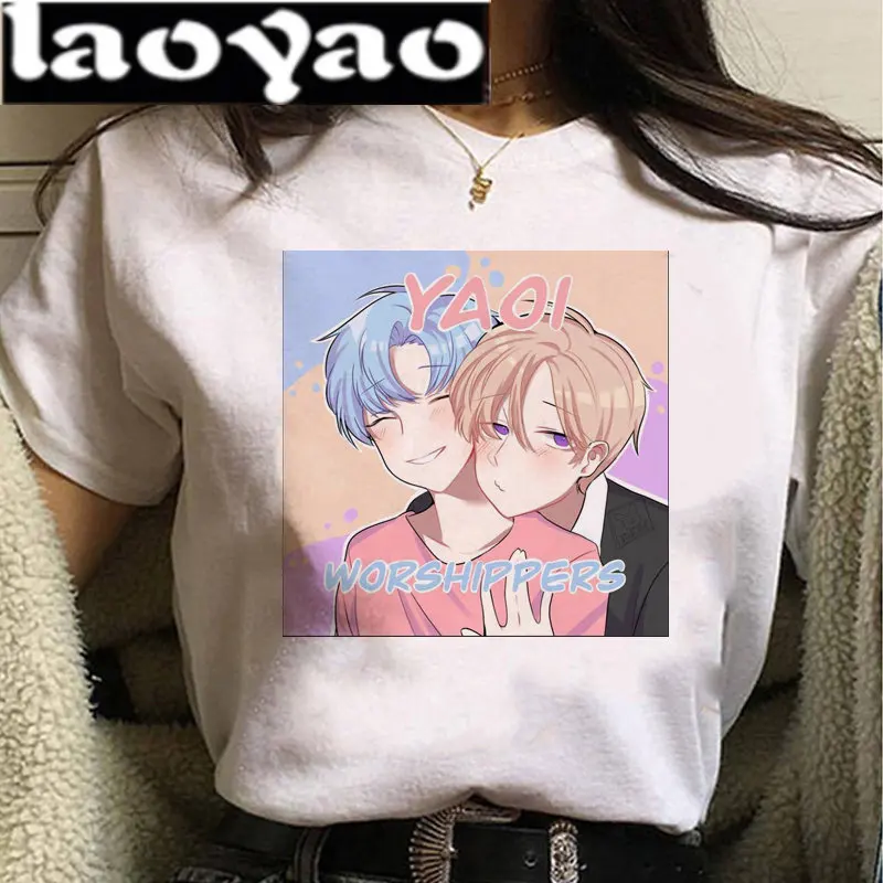 

Hot Japanese Anime Yuri on Ice T Shirt Men BL Yaoi Funny Cartoon T-shirt Summer Tops Unisex Shirt Manga Tees Male Short-sleev