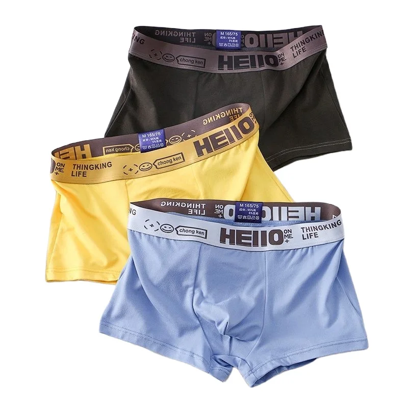 

3pcs/Set Boxer Underwear Men Antibacterial Boxers Cotton Mens BoxerShorts Men's Panties Breathable Sexy Printed Underpants M-3XL