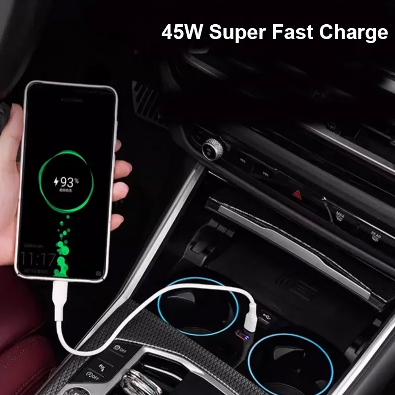 Автомобильная док-станция USB HUB Type-C, многопортовый адаптер для быстрой зарядки мобильных телефонов, автозапчасти для BMW 5I56 Series GT G30 G32 (art.: 3920db3ffe057) - 3920db3ffe057