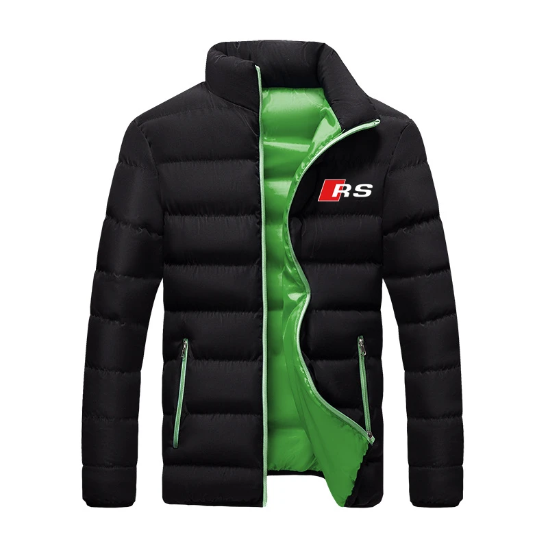 2022 Autumn Selling Audi-RS England style Print Solid Color Cotton Men Long Sleeve Popular Jacket Zip Comfortable Down Jacket