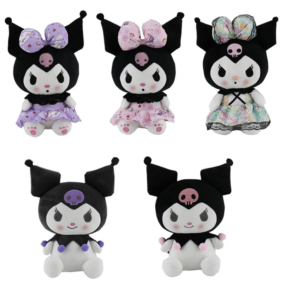 

25Cm Kawaii Sanrio Plush Cute Kuromi Plushie Animal Stuffed Toys Cartoon Anime Lolita Soft Toy for Babi Birthday Christmas Gift