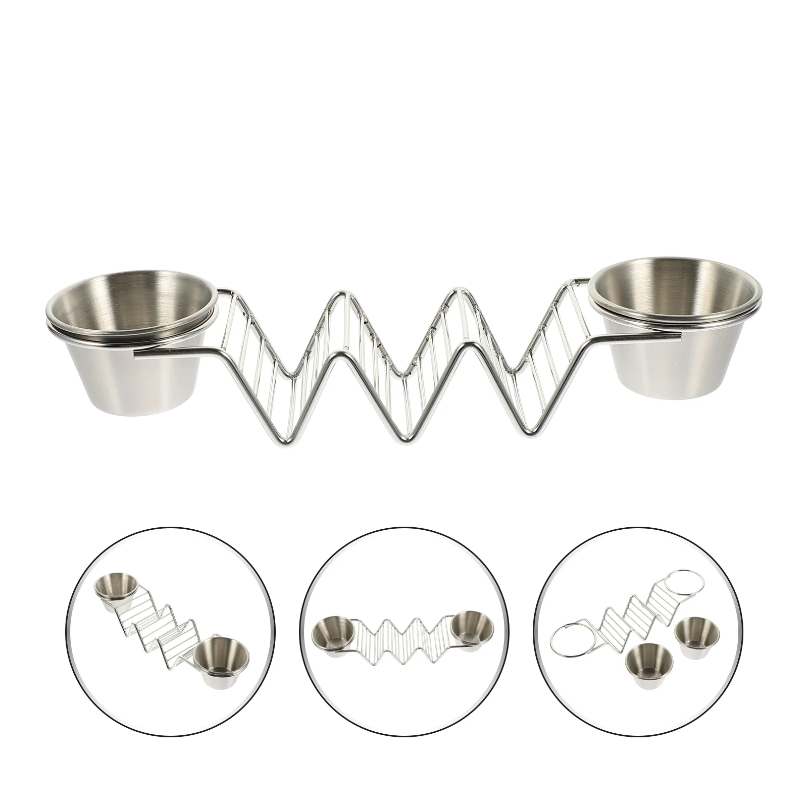 

Taco Stand Holder Rack Shell Tortilla Stainless Steeltray Tortillas Trays Serving Stands Metal Holders Display Hold Weave Racks