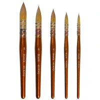 biaelk 40rsq kolinsky mix hair wooden handle watercolor art supplies for artist quill mop paint pen brush 5pcs