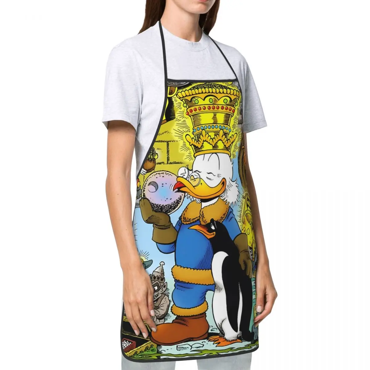 Фартуки на заказ с изображением нагрудника и комиксов Скруджа Макдака для мужчин