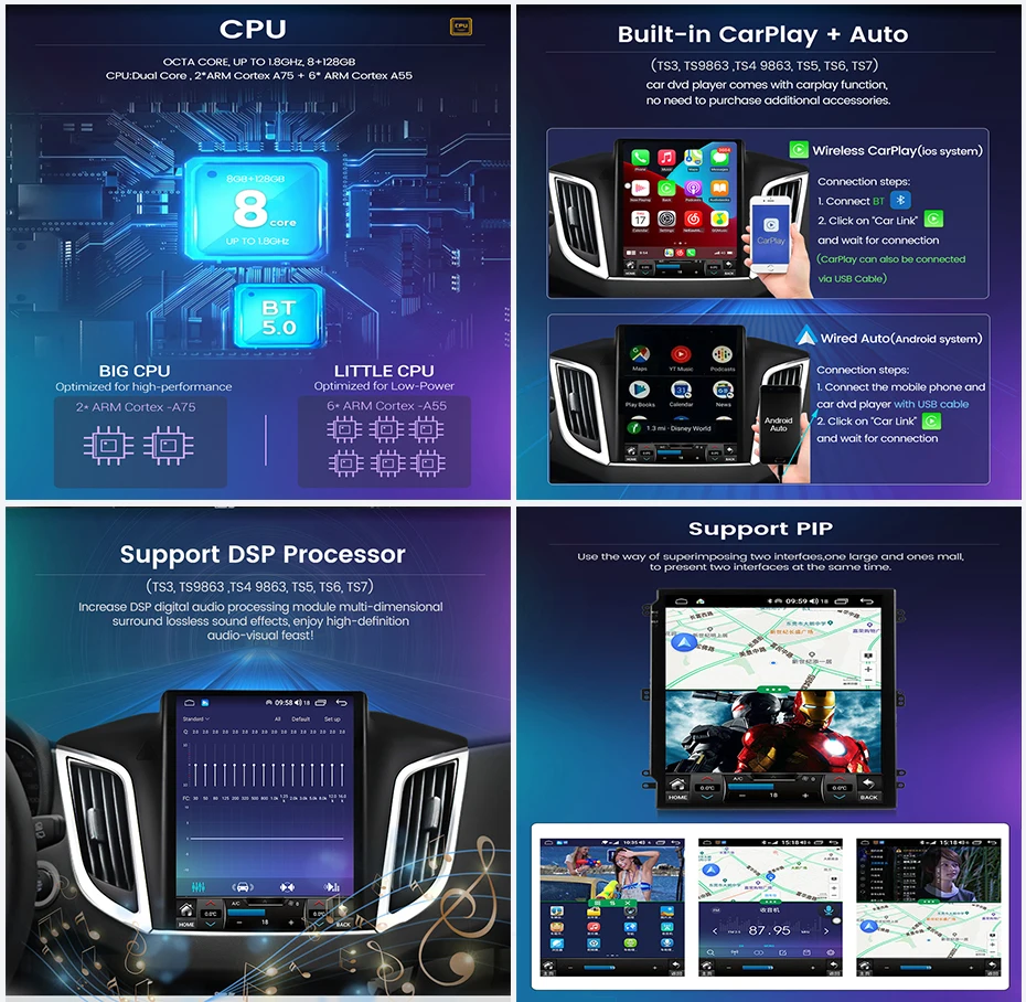 NaviFly для Honda CRV CR-V 4 RM RE 2011-2015 Tesla style screen Android Car Radio Multimedia Video Player GPS навигация |