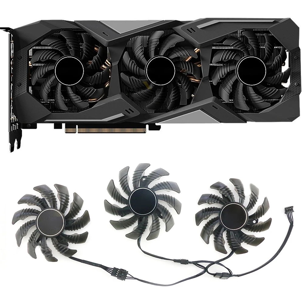 

77mm For Gigabyte RTX2060 2070 2080 2080ti Graphics Video Card Cooling Fan T128010SU PLD08010S12HH