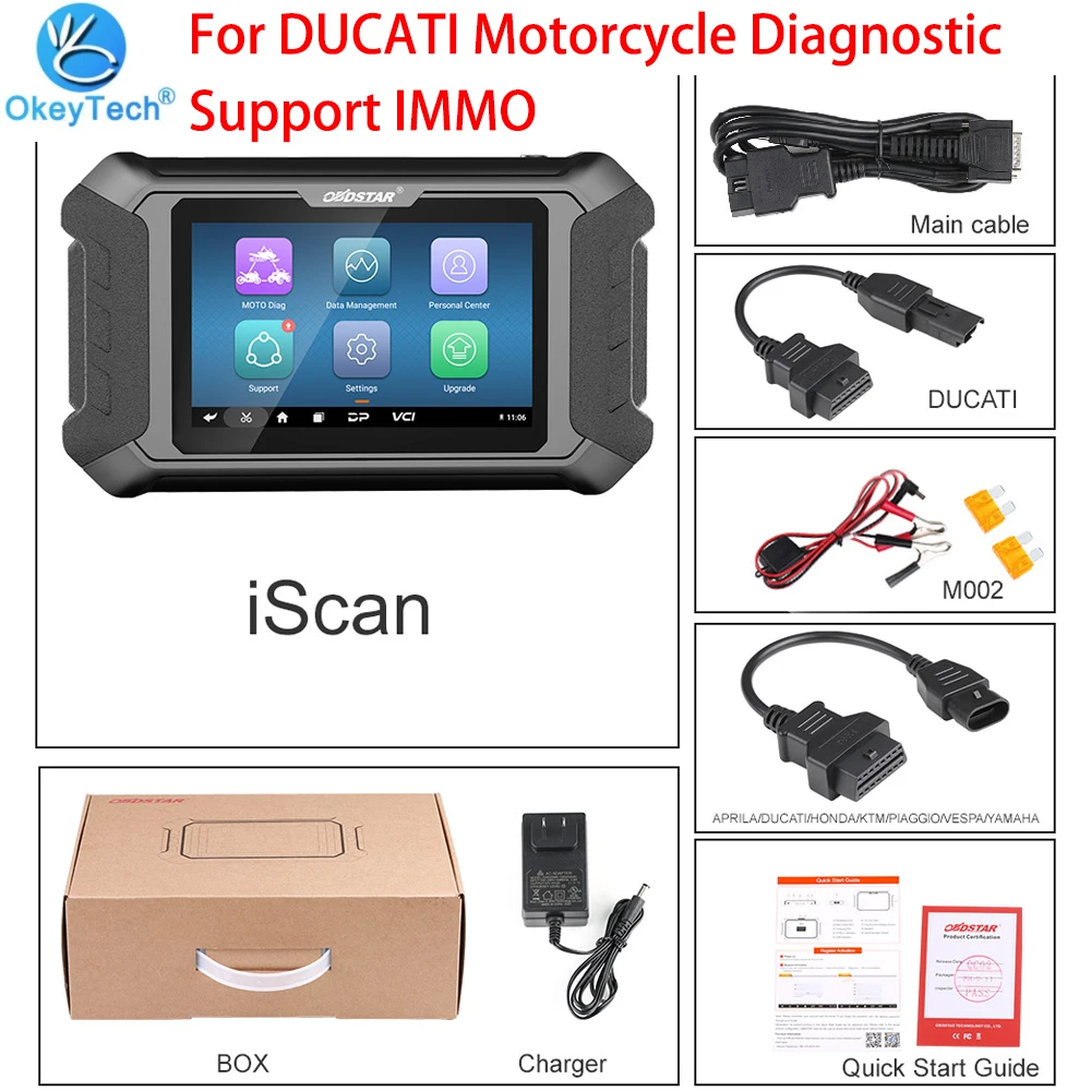 

OBDSTAR iScan For DUCATI Motorcycle Diagnostic Tools OBDⅡ Scanner Auto Key Programming Tools Support IMMO Programming