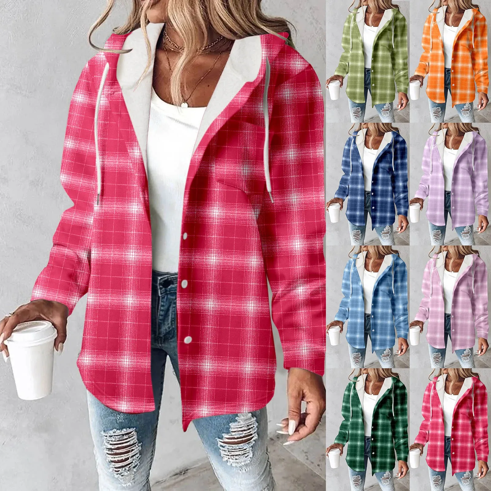 Женское однотонное пальто нагрудная куртка с капюшоном толстовка женская