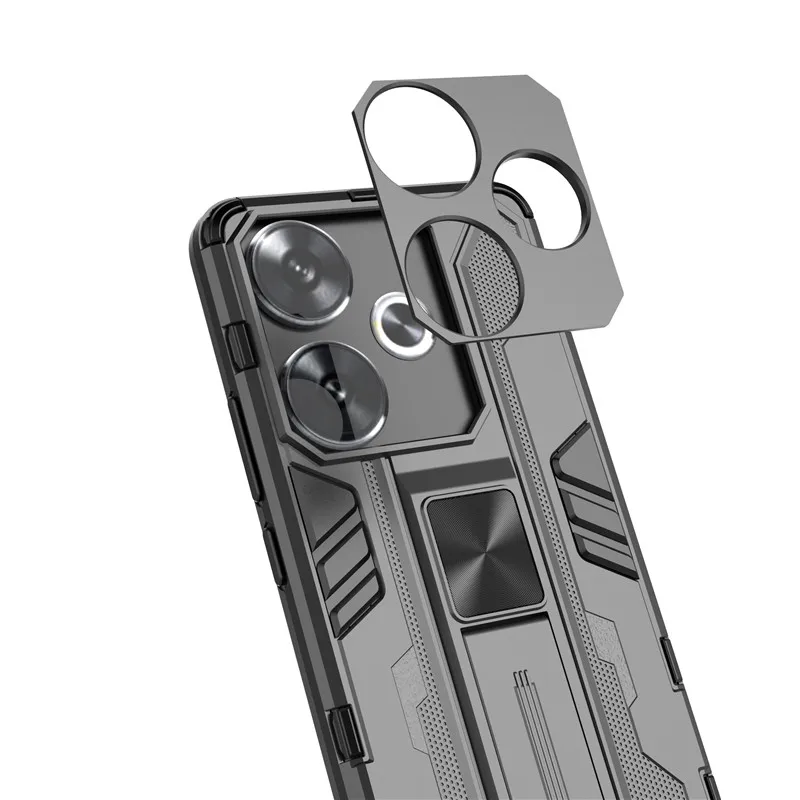 Чехол для Xiaomi Poco F6 5G защитный чехол с магнитным держателем и кольцом Pocco Poko Little PocoF6