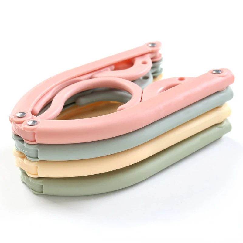 

Folding Hanger Nordic Color Travel Folding Hanger Portable Magic Drying Non-slip Business Trip Folding Hanger