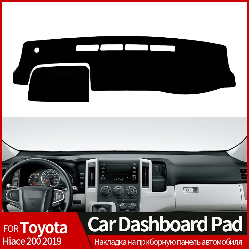 

For Toyota HIACE200 2019 Car Dashboard Cover Avoid Light Pad Instrument Panel Mat Carpets Sunscreen Pad Auto Parts