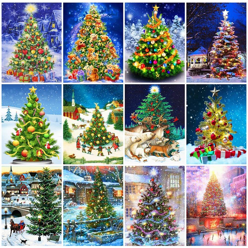 

5D DIY Diamond Painting Christmas Tree Cross Stitch Diamond Mosaic Cartoon Rhinestones Embroidery DIY Beaded Handmade Hobby