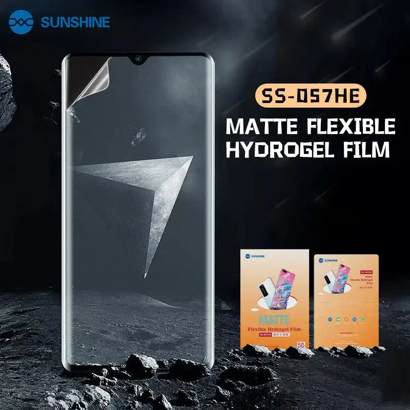 Фото Гибкая гидрогелевая пленка SUNSHINE SS-057HE SS-057HB 057H матовая синяя HD для защиты экрана телефона с изогнутыми краями, для режущего плоттера №2