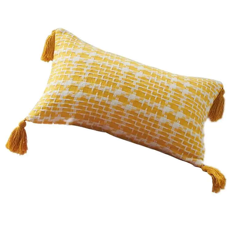 

Couch Pillows Cotton Square Pillow Case With Tassels Decorative Euro Cushion Case Cushion Pillow For Living Room