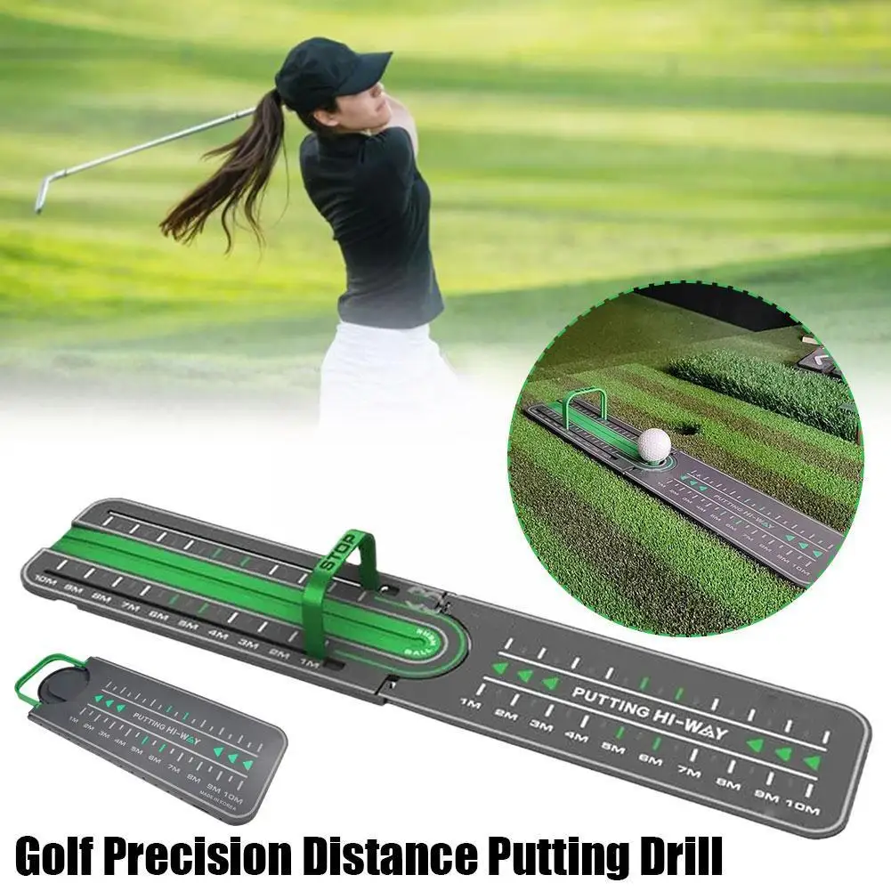 

1PCS Plastic Golf Precision Distance Putting Drill Rail Golf Golf Alignment Trainer Course Aid|Golf Putting Portable F1N6