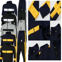 mens casual suit springfall 2022 new jogger tracksuit zip up hoodie pants 2pc mens tracksuit tracksuit