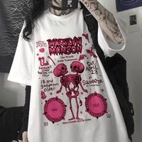 women t shirt harajuku aesthetic short sleeve t shirt female punk dark grunge streetwear fashion woman blouses 2022 clothes tops