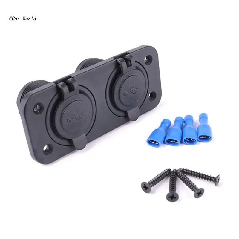 

6XDB Four USB Quick Charger Socket Outlet Charger Adapter for Motorcycle Boat