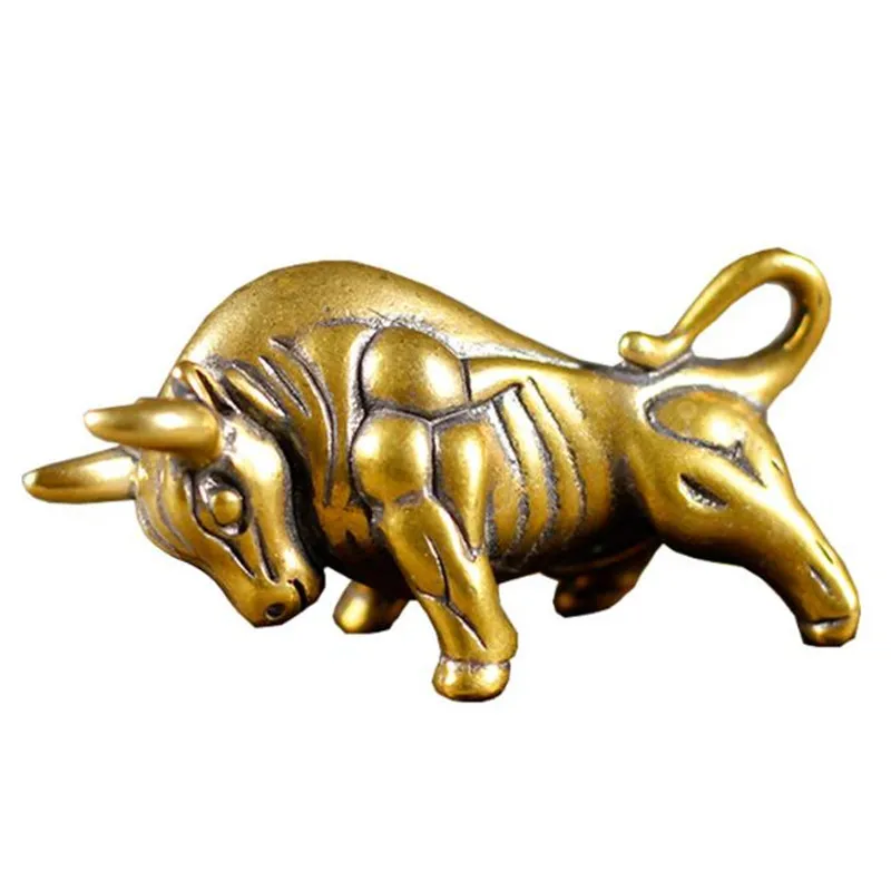 

3D Brass Dog Casting Cattle Mini Animal Metal Figurine Home Decor Desktop Crafts Sculpture Landscaping Decoration Gifts