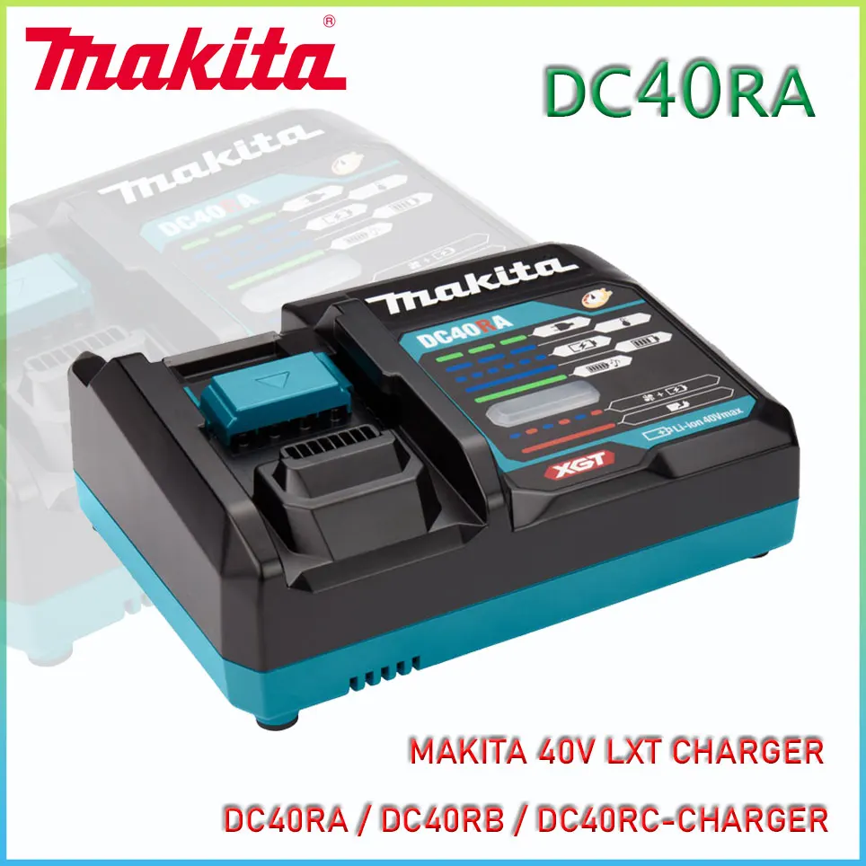 

Makita DC40RA 40V Max XGT Rapid Optimum Charger Digital Display Original 40V Lithium Battery Charger Dual Fan Design