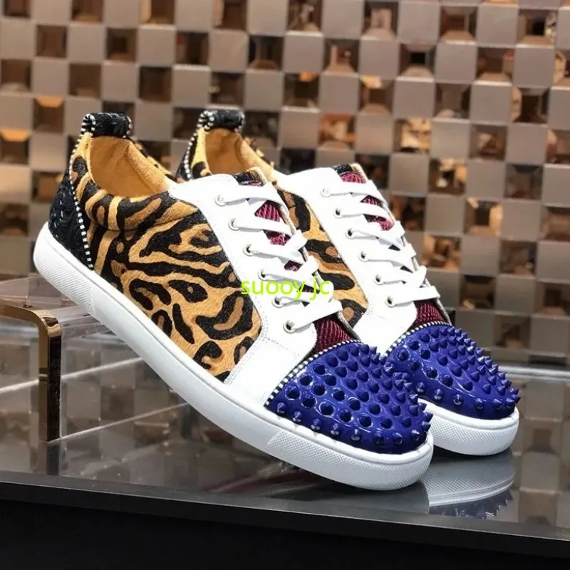 

Luxury Designer Male Sneakers Men's Casual Shoes Custom Vulcanized Mocassin Athletic Red Bottom Shoes for Men Summer