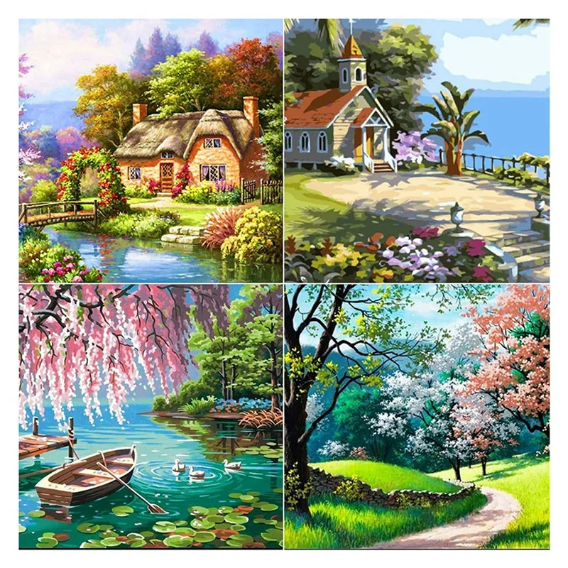 

4 шт., набор для алмазной живописи, 30 х40 см