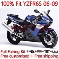 100 fit injection body for yamaha yzf r6s r6 s yzfr6s glossy blue 2006 2007 2008 2009 yzf r6s 06 07 08 09 oem fairing 10no 80