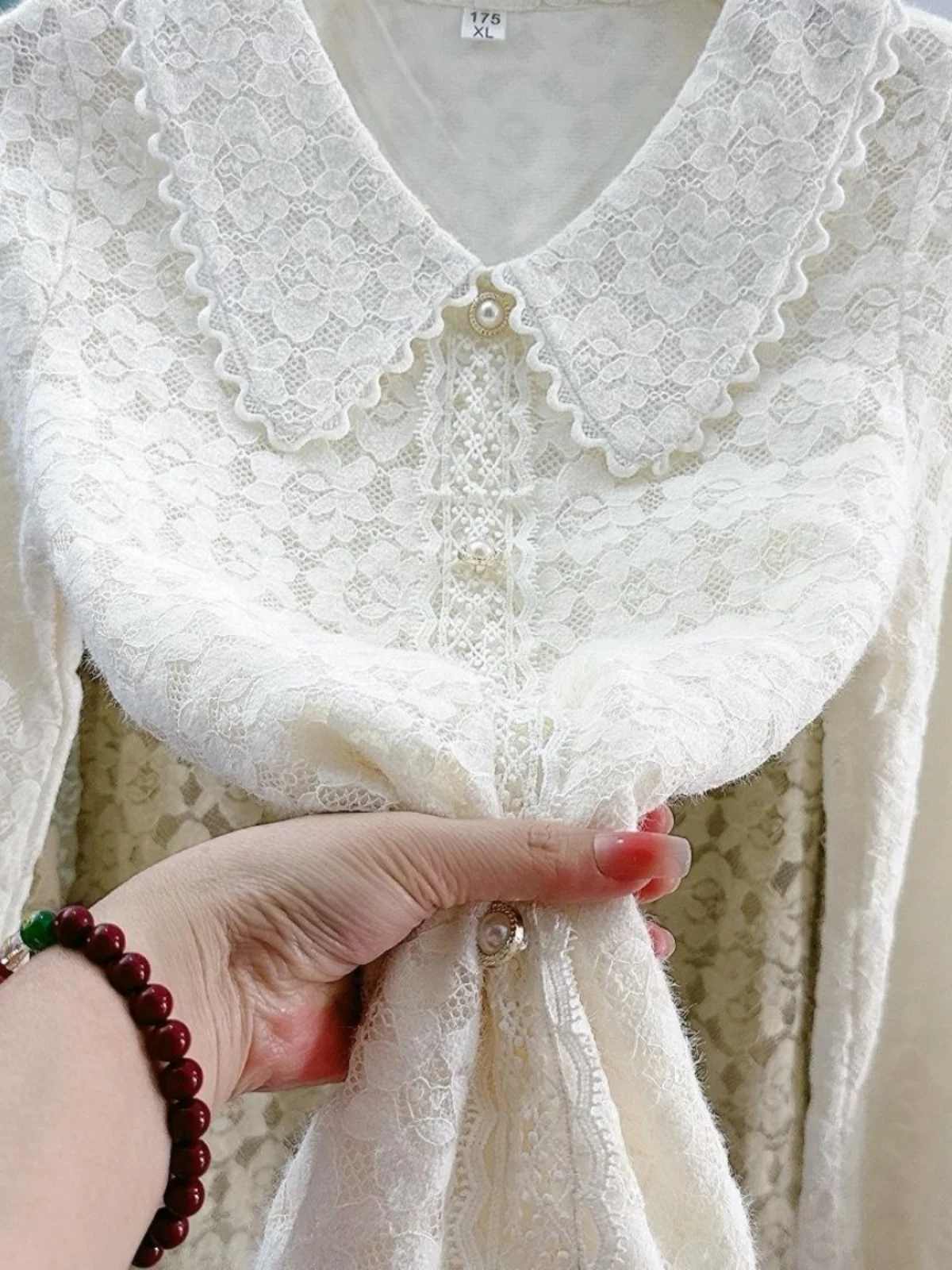 Кружевной кукольный воротник Изящные свободные рубашки для похудения