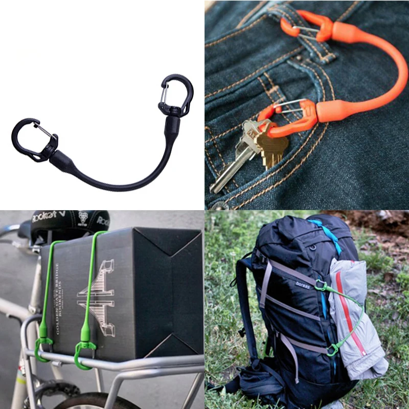 

Эластичный двухсторонний крючок-зажим для ключей тактическая уличная Сумка Molle аксессуары пряжка брелок