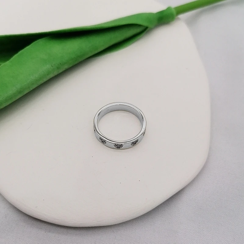 

Silver Love Ring Luxury Jewelry 925 Sterling Silver New Sweet Lovely Party Gifts Free Shipping for Women