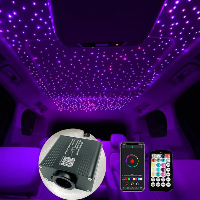 Optical fiber Light Twinkle Star ceiling kit Bluetooth phone APP Smart Control Starry Car LED Kid Room Sky lamp factory new HOT