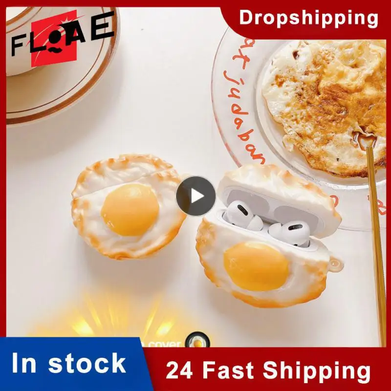 

Simulated Poached Eggs Cute Earphone Case For Airpods bluetooth-compatible Earphone bluetooth-compatible Earphone Case