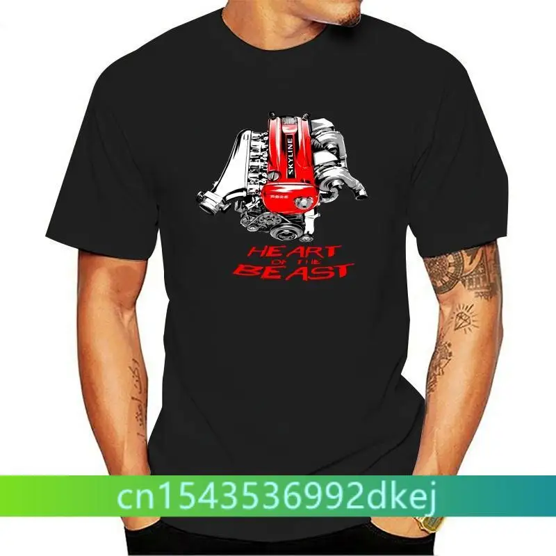 

2019 fashion hot sale Japanese Classic Legend Car Skyline GTR RB26 R32 R33 R34 Heart Of The Beast Engine JDM TShirt T shirt