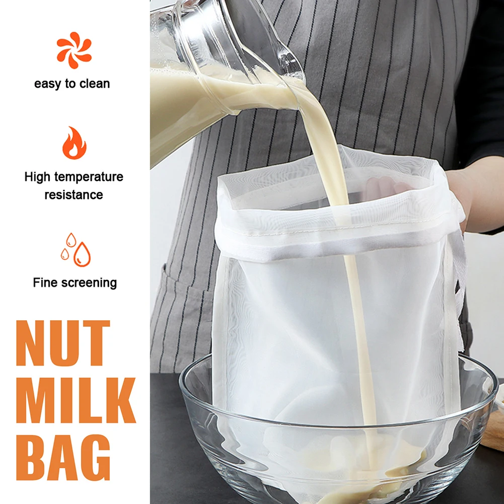 

1pc Nylon Fine Mesh Nut Milk Bag Reusable Cheese Cloth Wine Strainer Cheesecloth Cold Brew Coffee Filter For Kitchen Mesh Tool