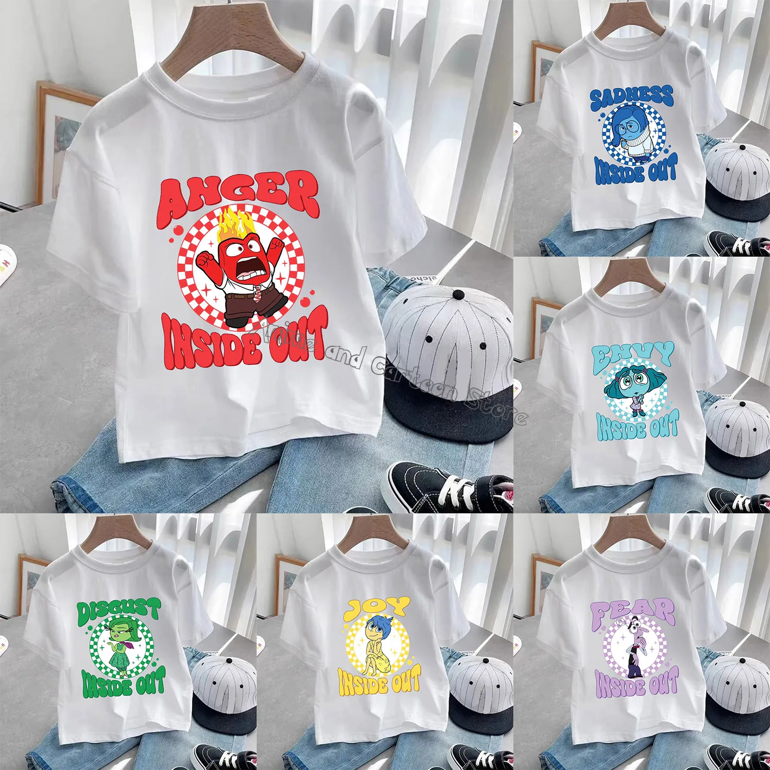 Футболка детская с принтом из мультфильма Disney базовый топ белая модная одежда