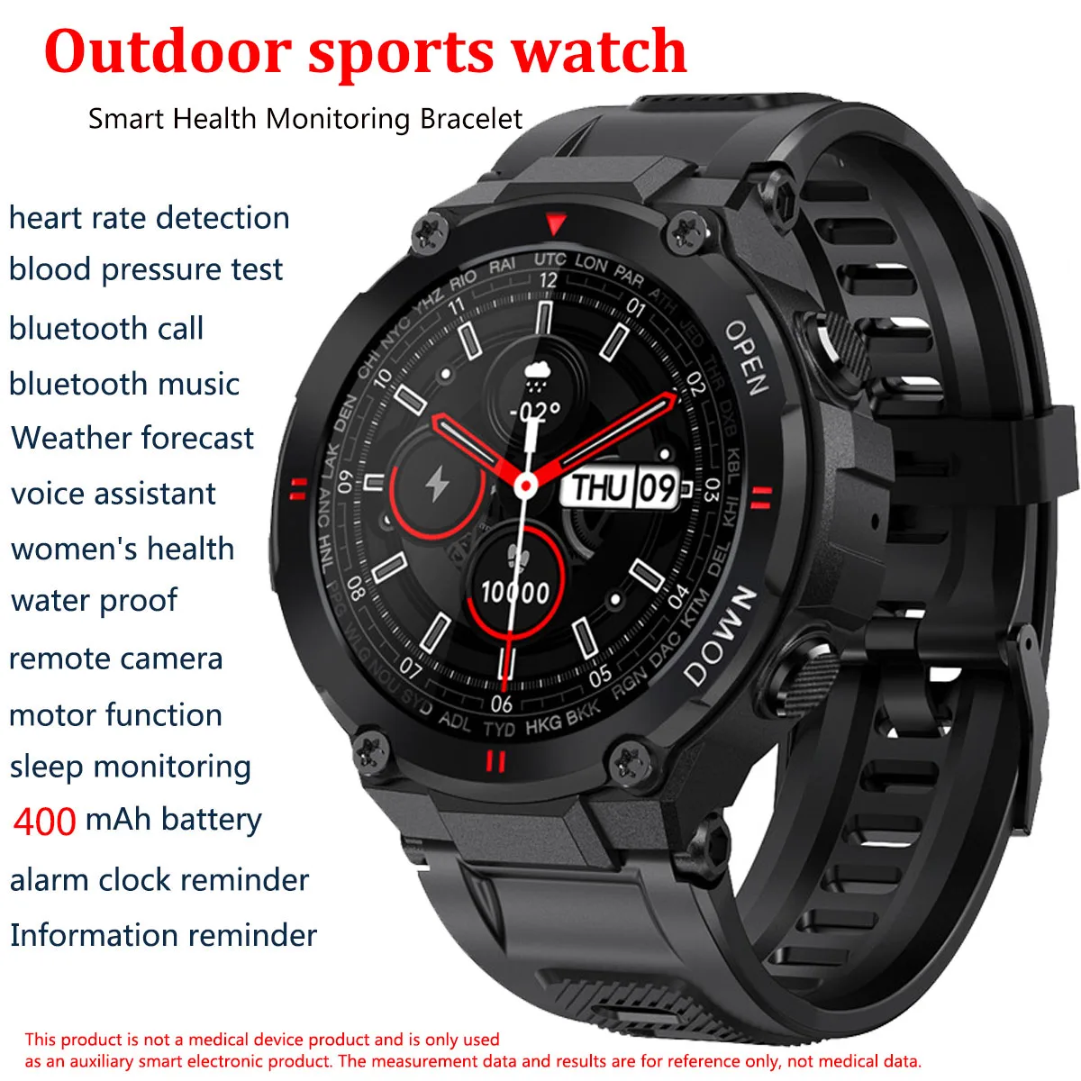 

2023 New IP67 Swimming Waterproof Men Smart Watch Screen Always Show Time 400MAh Large Battery Bluetooth Call Smartwatch Man