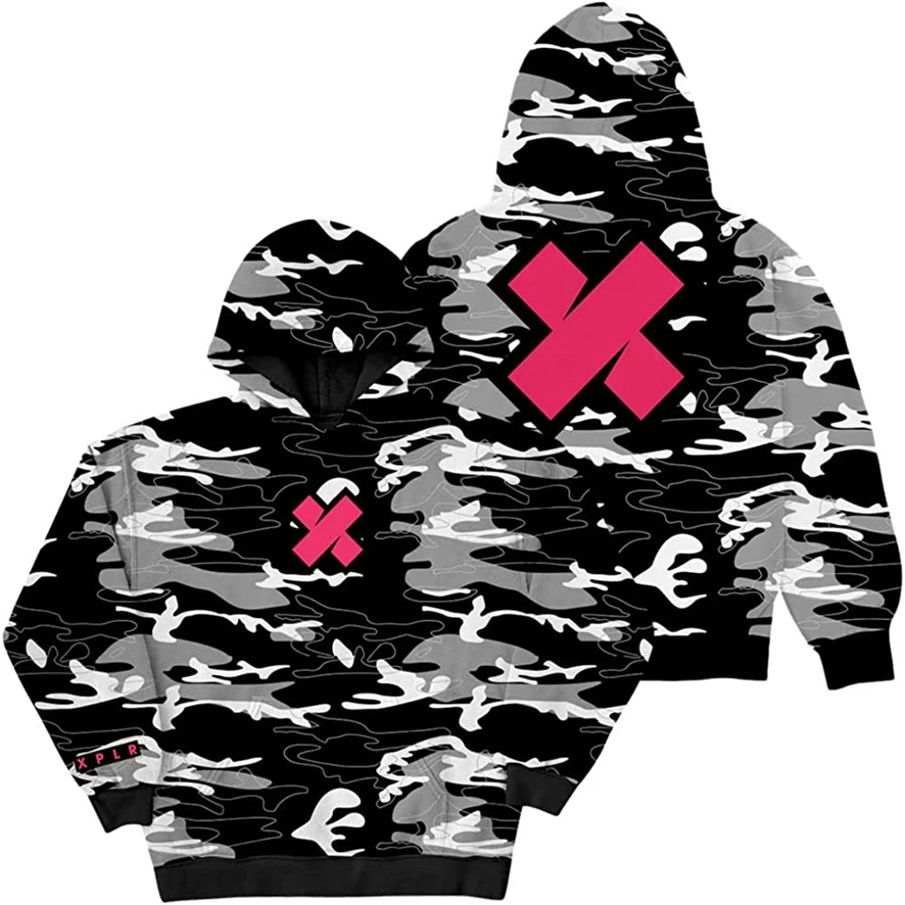 

Толстовка с капюшоном для мужчин и женщин XPLR сезон 2 Черная камуфляжная Толстовка Sam and Colby Merch толстовки с длинным рукавом Повседневная одежда для мальчиков и девочек