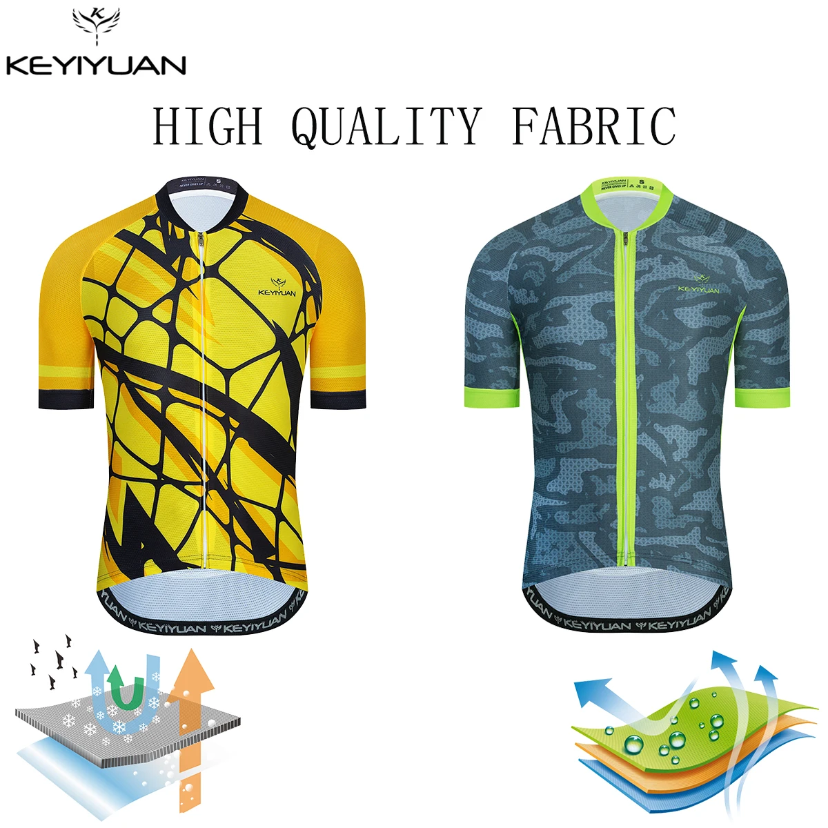 

KEYIYUAN 2022 Summer Mountain Bike Man Cycling Sport Bicycle Clothing Breathable MTB Cycle Jersey Men Traje Ciclismo Hombre