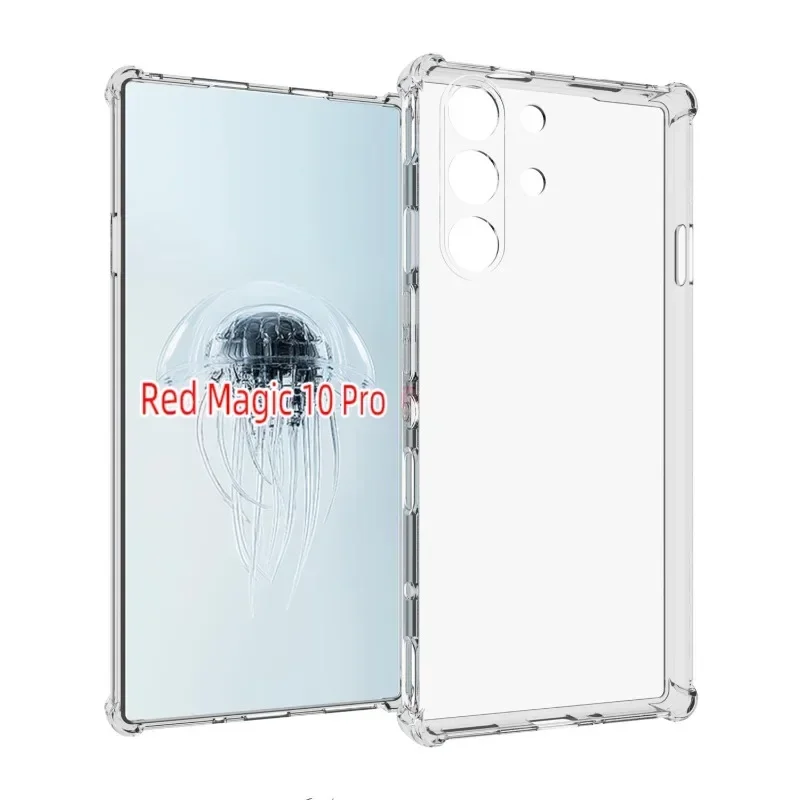 Прозрачный чехол Funda для Red Magic 10 Pro Plus ультратонкий HD прозрачный мягкий